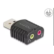 Delock Zunanja zvočna kartica USB 24 bit/96 kHz Plug & Play za Windows, MAC, Linux, Chrome OS