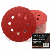 Kraft&Dele Brusni papir z ježkom in luknjami 125 mm P36 50 kosov KD11806