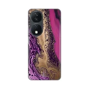 Maska za mobilni telefon Honor X7b PURPLE GOLD MARBLE PRINT