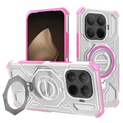 Hibridni ovitek Carbon Shield Pro za Xiaomi 15T Pro - pink transparent