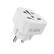 slomart Potovalni adapter SBS Shucko/EU - univerzalni - bel