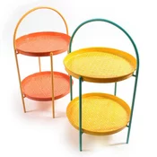 Mhome Servirno stojalo, etažer 2-nadstropno Retro 33xh58cm / več barv / kovina
