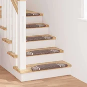 vidaXL Samolepilni stopniščni tepihi 15 kos 65 x 21 x 4 cm Non-Slip