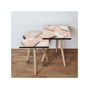 Hanah Home Sklapajuci Stocic 2 Komada 2SHP317 - Salmon