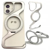 Ovitek za iPhone 16 Armed Magsafe Metal Case Titanium Holder