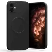 Mat Liquid silikonski ovitek z MagSafe za Samsung Galaxy A57 - črn