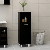 vidaXL Kopalniška omarica črna 30x30x95 cm iverna plošča