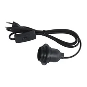 Rayher Električni kabel za luč E27 s stikalom črn 180 cm, (20633689)