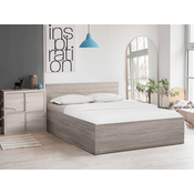 Postelja SOFIA 180 x 200 cm, hrast tartuf Posteljno dno: Z letvenim dnom, Vzmetnica: Vzmetnica Deluxe 10 cm