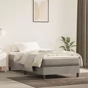 Vidaxl vidaXL Vzmetnica z žepkastimi vzmetmi svetlo siva 90x200x20 cm žamet