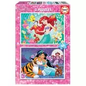 Puzzle Ariel in Jasmin Educa 2x48 delov od 5 leta