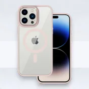 Infostyle Ovitek Magnetic Clear - MagSafe za iPhone 11/XR Svetlo roza/PC + TPU silikon