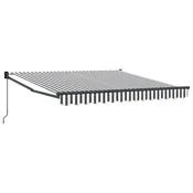 Vidaxl Zložljiva tenda antracit in bela 3x2,5 m blago in aluminij