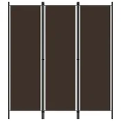 Vidaxl Paravan 3-delni rjav 150x180 cm