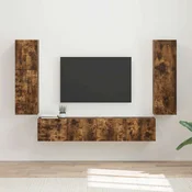 Komplet TV omaric 4 pcs Dimljeni oreh Konstruiran les - vidaXL - Rjava - 57.9 - 30 x 31 x 100 cm - 2025-vidaXL-Uvoz_2