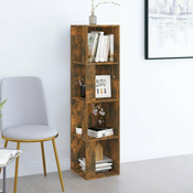 Greatstore Kotna omarica dimljeni hrast 33x33x132 cm inženirski les