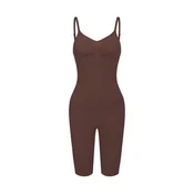 cfab Oblikovanje postave Bodysuit Sculpting Shapewear mit Shorts rjava