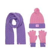 Set kapa, šal in rokavice Roxy RX-KF-001-AW24 Vijolična