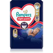 Pampers Night Pants Size 7 hlačne plenice za enkratno uporabo za noč 15+ kg 17 kos
