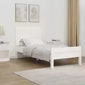 Vidaxl vidaXL Vzglavje postelje belo 95,5x3x60 cm masivni borov les