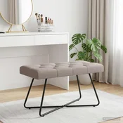 Klop s gumbnim oblazinjenjem Taupe 80 x 40 x 46 cm Blago