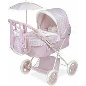 DeCuevas 85046 Zložljiv voziček za punčke z dežnikom in dodatki NIZA 2022 - 60 cm