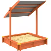 Peskovnik s streho Sami, smrekov les, 120x120x120 cm Spielwerk