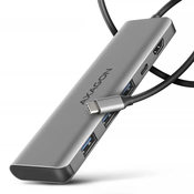 AXAGON HMC-5H, vozlišče USB 5Gb/s, 3x USB-A, HDMI 4k/30Hz, PD 100W, kabel USB-C 100cm