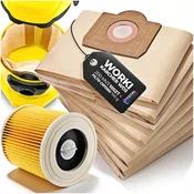 KARCHER WD3 200 MV3 VREČKE ZA SESALNIK 10X PAPIRNATE, 2-SLOJNE + FILTER