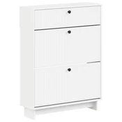 vidaXL Omara za čevlje EDE 78 x 24 x 103 cm Inženirski les Bela