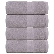 Vidaxl Brisače za goste FROGN 4 kosi sive 30x50 cm 360 g/m2