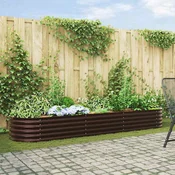 Dvignjena gredica Rjava 320 x 80 x 44 cm Jeklo