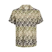 JACK & JONES Srajca JJFlores progasto bež/rjava/svetlo rjava/oliva