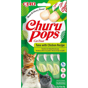 Churu Mačji priboljški Pops, 4 x 15 g - Tuna s piščancem