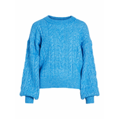 Blue sweater with balloon sleeves VILA Oya - Women