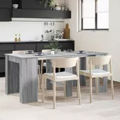 Vidaxl Jedilna miza 180 x 85 x 75 cm Inženirski les Siva Sonoma