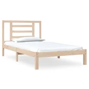 Vidaxl Posteljni okvir brez vzmetnice 90x200 cm trdna borovina