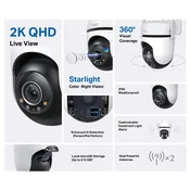 TP-LINK zunanja IP kamera Tapo C520WS (4MPx,  PTZ, WiFi, osvetlitev)