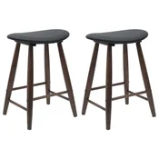 Vidaxl Jedilni stoli 2 pcs Svetlo rjava 46 x 37 x 63 cm