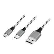 Logilink USB 2.0 kabel, USB-A/M – Micro-USB + USB-C, bijelo/crno, 1,2 m