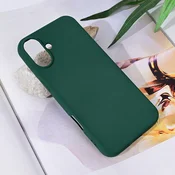 Maska za mobilni telefon iPhone 16 Plus TERACELL SOFT VELVET, Tamnozelena