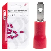 slomart Konektor izolirani AMiO, muški, plosnati 3,8 mm, 0,5-1,5 mm2, 10 A, crveni, 10 kom