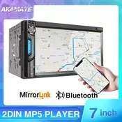 2 Din Car Radio In The Car 2din Head Unit Fm Modulator Mp5 Mp3 Players Bluetooth Mirrolink 7” HD Touch screen Stereo Autoradio
