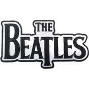 The Beatles Drop T Logo Die-Cut Black On White Iron-On Patch