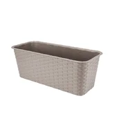 Galicja Balkonski cvetlični lonec iz ratana 40 cm karamelne barve VERDENIA