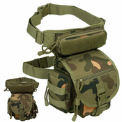Takticka torba za struk - Zelena / Smeda KP39135