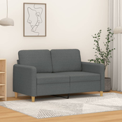 vidaXL Dvosed temno siv 120 cm blago