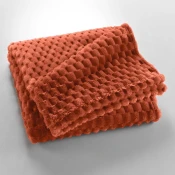 Odeja iz mikroflanele v barvi terakote 125x150 cm Mini Frosty – douceur dintérieur
