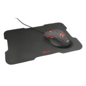 miš TRUST Ziva Gaming, optički, LED, 3000dpi, USB, crni, sa podlogom