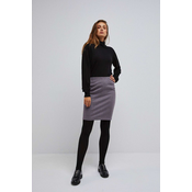 Marisse Pencil Skirt With Shiny Thread Z-Sc-3605 Graphite